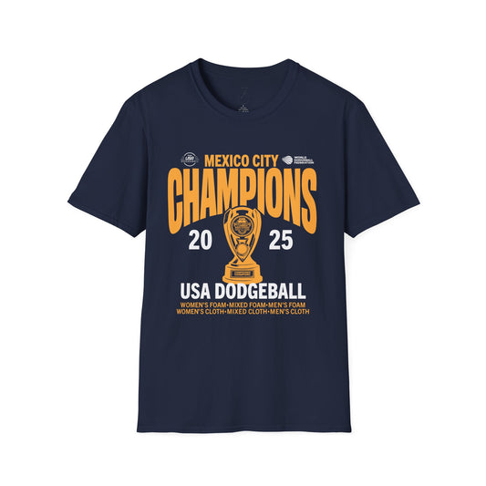 Women's Mexico City Champions 2025 T-Shirt | Team USA Dodgeball Tournament Tee