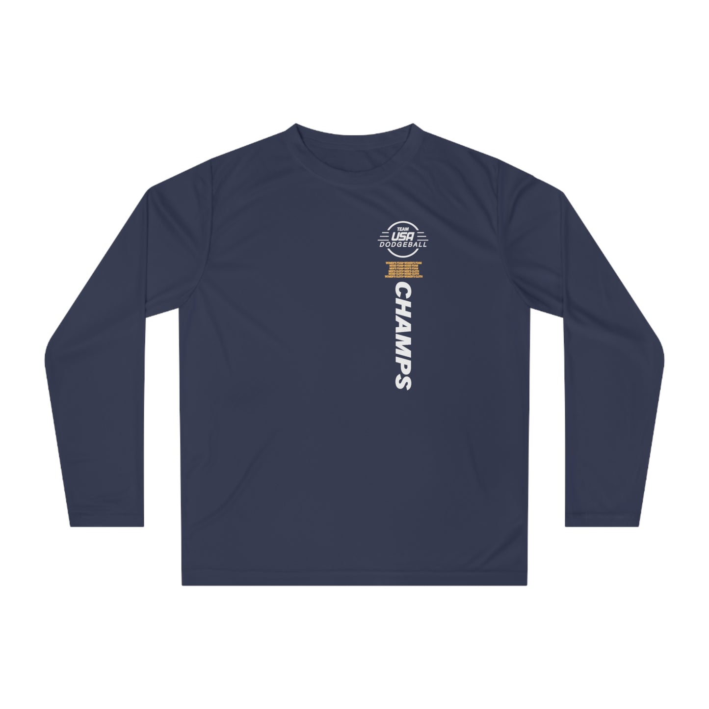 Mexico City Champions 2025 Performance Shirt | Team USA Dodgeball Tournament Long Sleeve